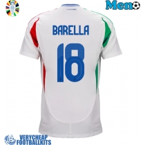 Italy Nicolo Barella #18 Replica Away Shirt Euro 2024 Short Sleeve